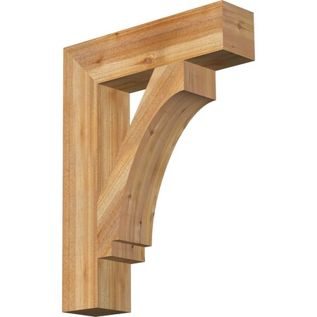 Ekena Millwork Imperial Block Rough Sawn Bracket, Western Red Cedar, 6"W x 26"D x 34"H BKT06X26X34IMP05RWR